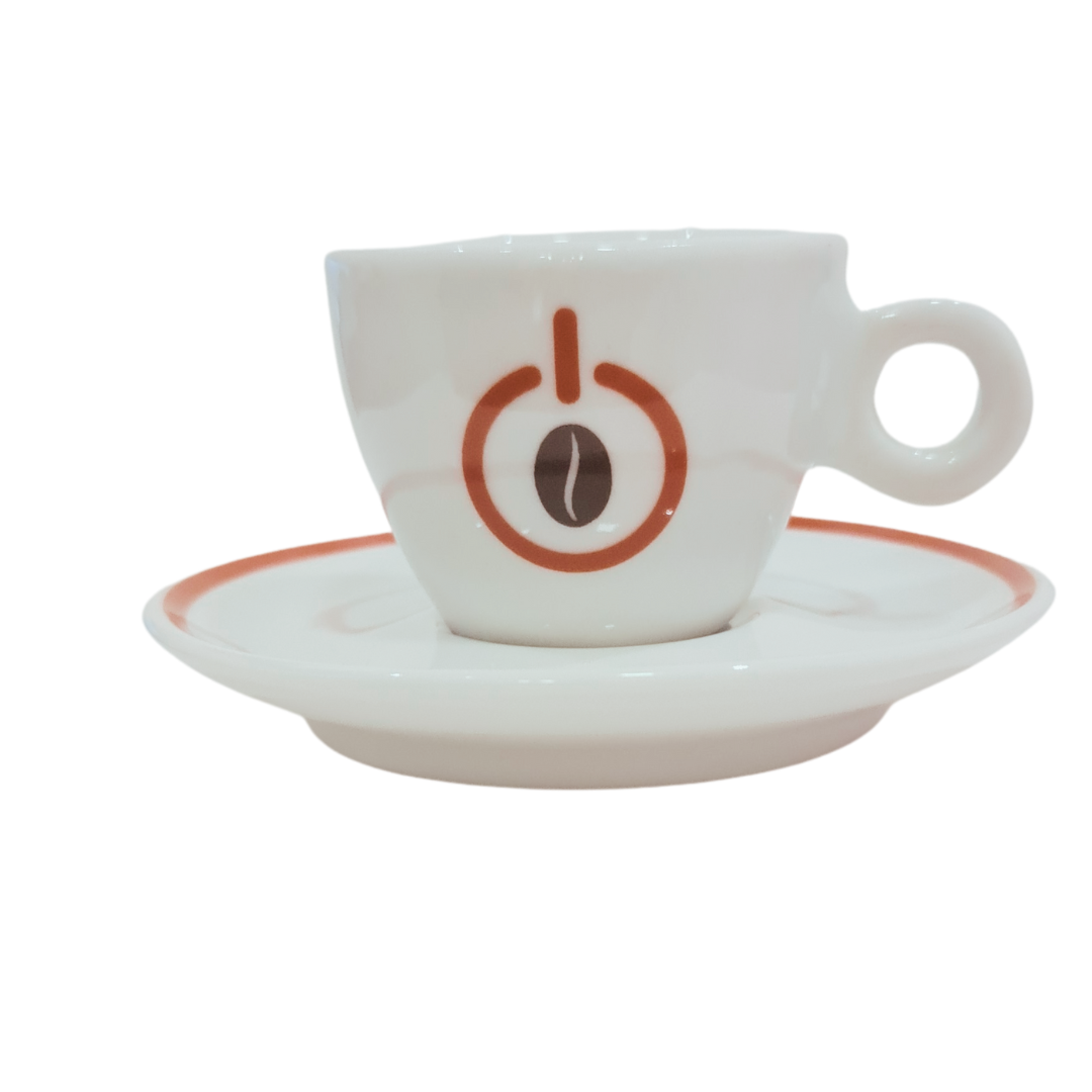 Xícara de café c/pires de porcelana 6un