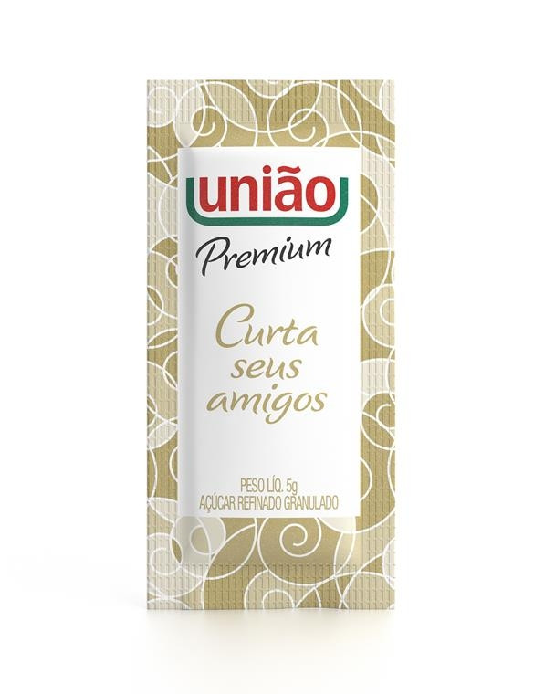 Açúcar em sache UNIÃO PREMIUM c/ 400 un